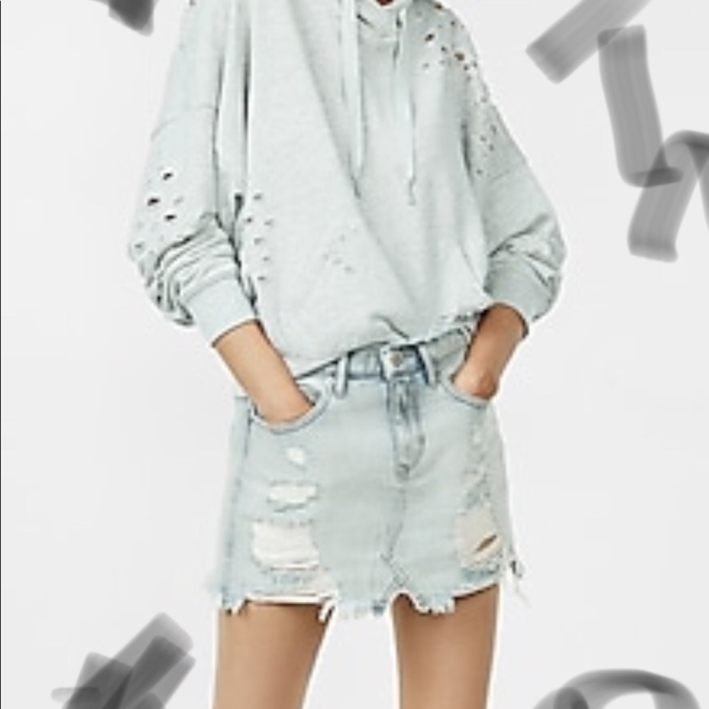 Express Denim Skirt